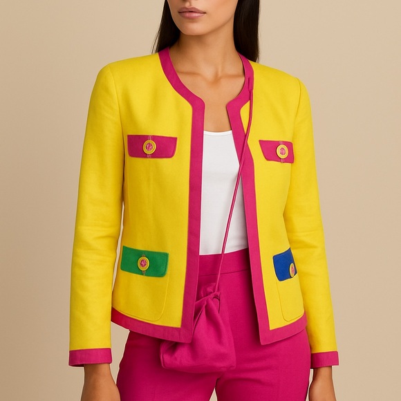 henri bendel Jackets & Blazers - Vintage Rare Henri Bendel 100% Silk Suit/ matching bag